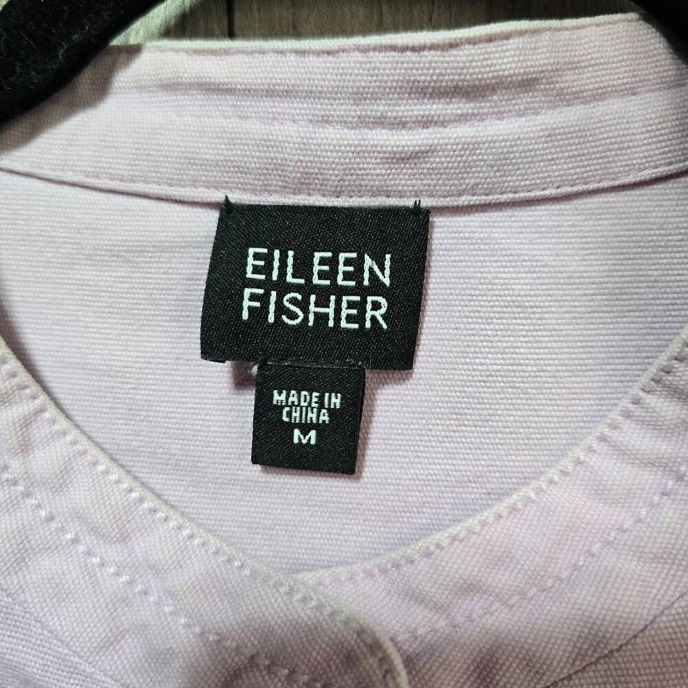 Eileen Fisher Lilac Snap Button Denim Jacket - Picture 3 of 4